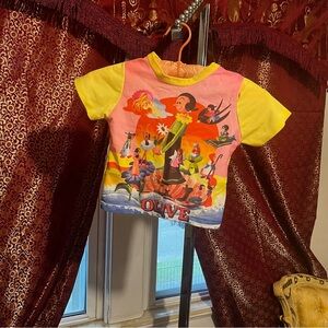 -Vintage  Cartoon (olive) Baby  top